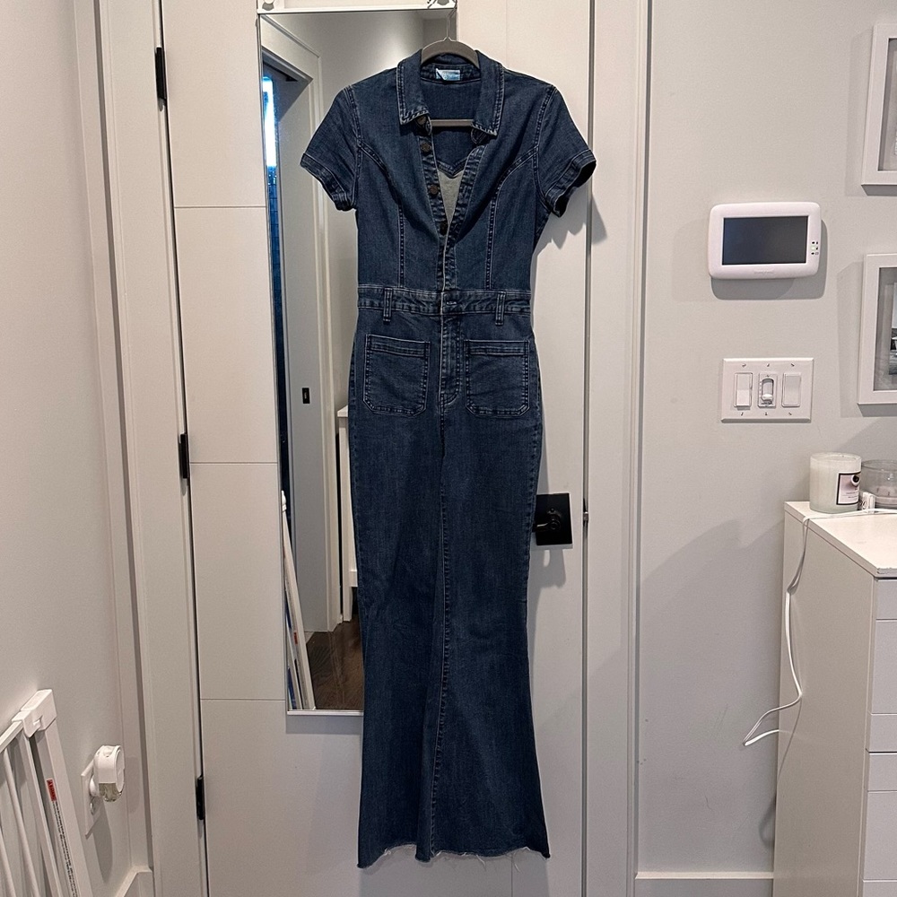 Free People Show Me Your Mumu Denim Jumpsuit